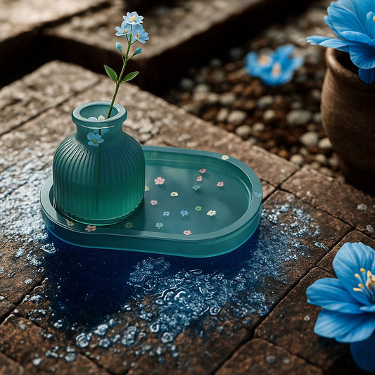Resin Flower Pot and Tray