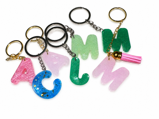 Resin Letter Keychains